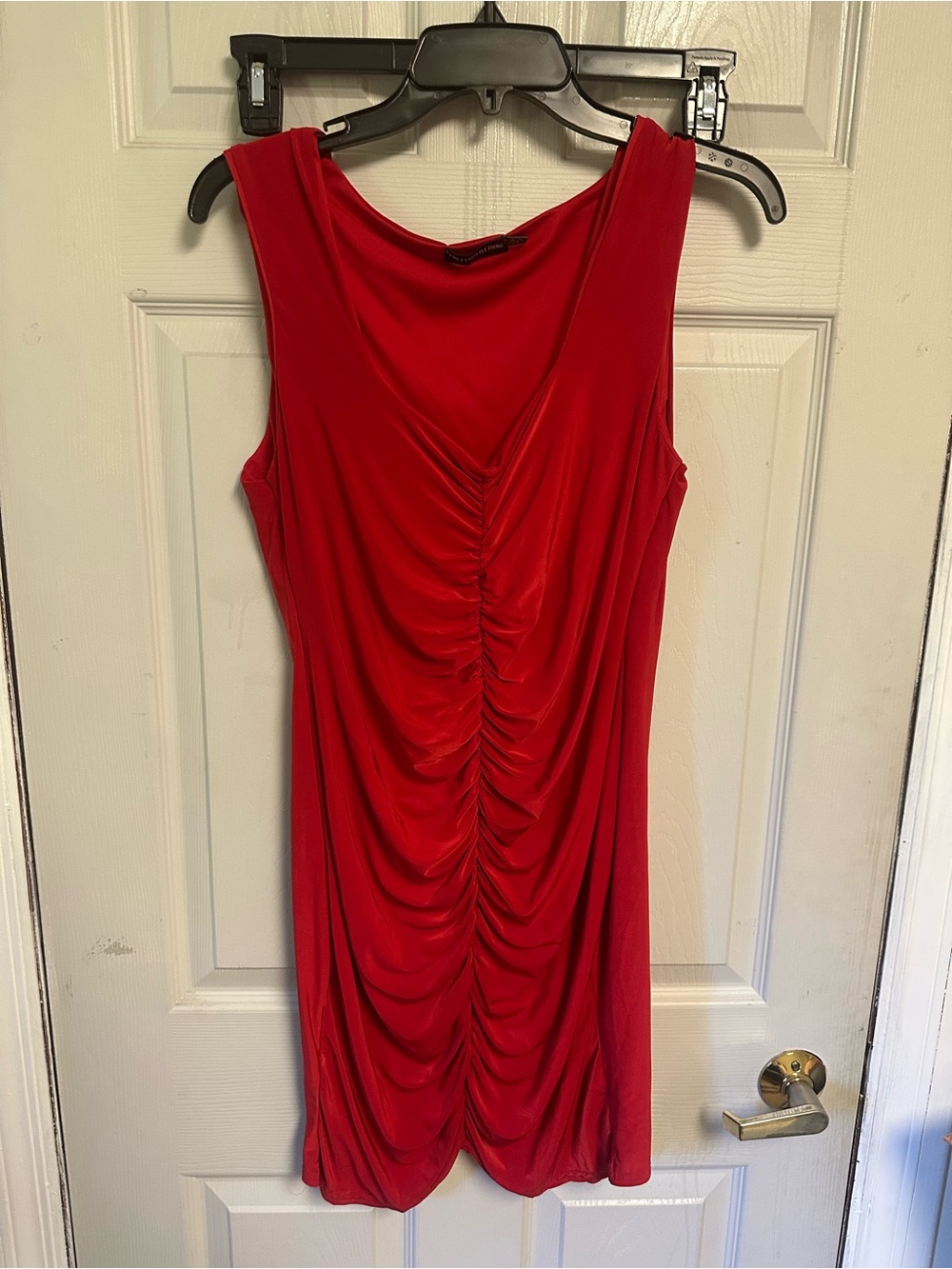 PrettyLittleThing Red Sleeveless Ruched Mini Dress
